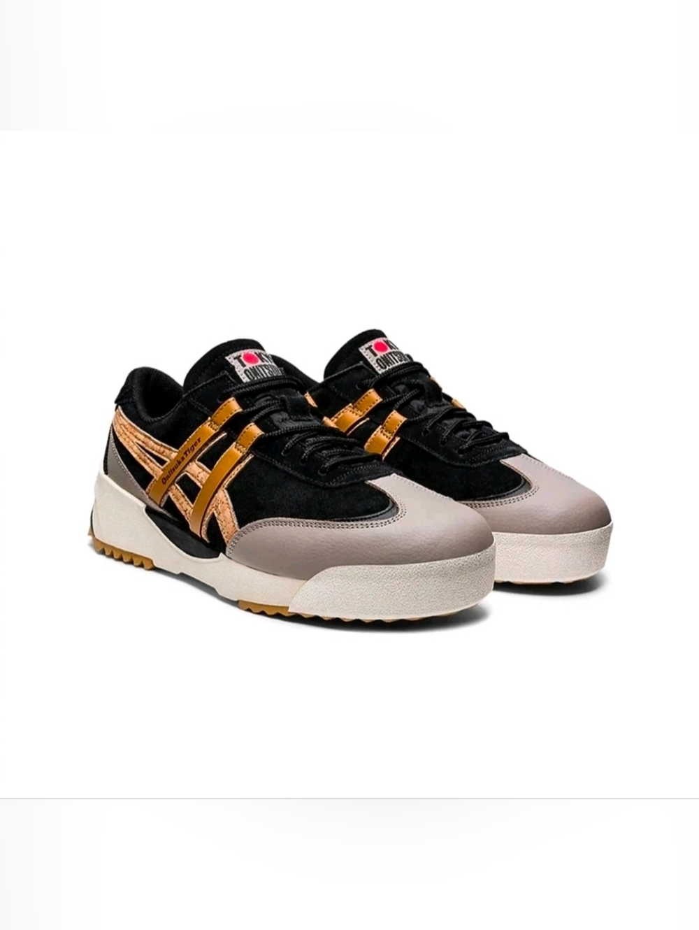 Onitsuka Tiger by Asics Delegation EX Men's Black, Gray & Gold Low-Top Sneaker